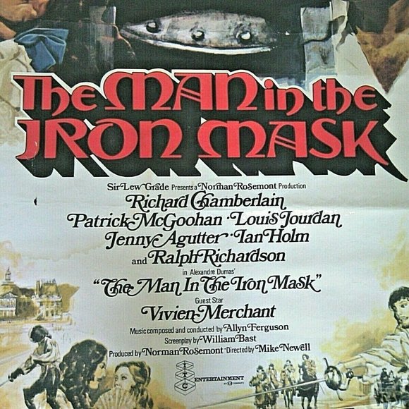 The Man in the Iron Mask Movie Poster Original Film Richard Chamberlain 1977 TV - Picture 3 of 16
